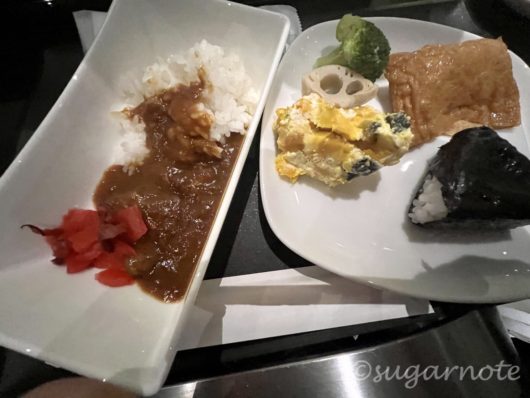 Food at ANA lounge Haneda Airport