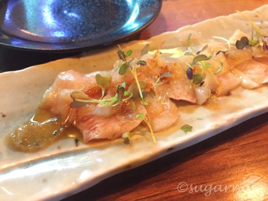 Bar wa Izakaya, Kingfish Belly Sashimi,