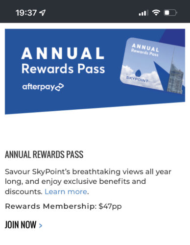 Skypoint Annual Reward Pass information