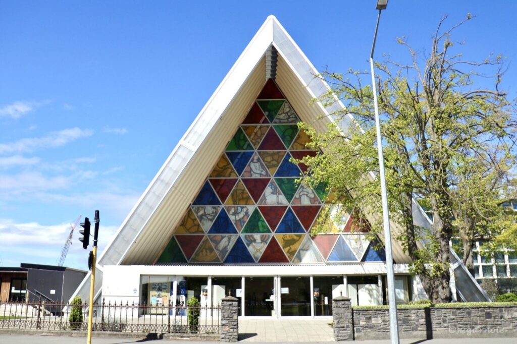 Carboard Cathedral in Christchurch in New Zealand