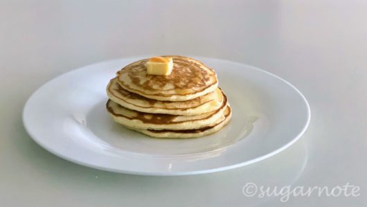 Hotcakes with butter on top