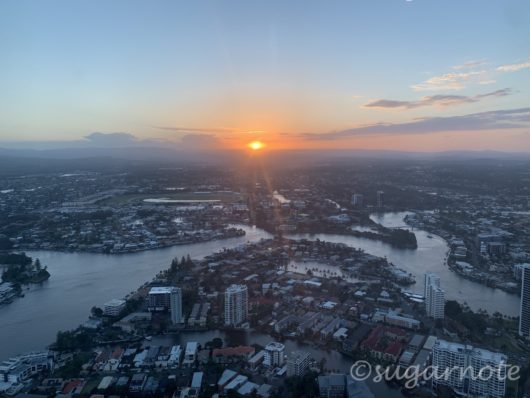 View from Q1 Skypoint at Sunset